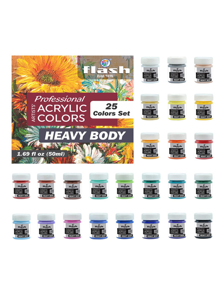 Heavy Body Acrylics – 25 Colors Set – Flashpaints